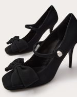 VALENTINO GARAVANI BOWJANE MARY-JANE PUMPS IN CREPE FABRIC 100MM - Image 3
